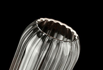 Stripes Clear Bud Vases, Borosilicate Light Weight Glass - HER Home Design Boutique